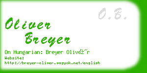 oliver breyer business card